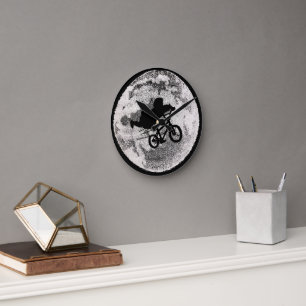 Full Moon Ride Round Clock