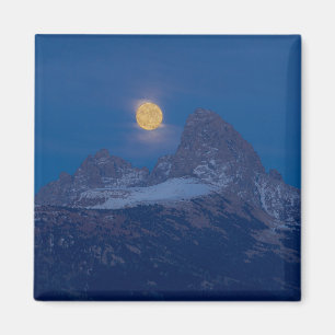 Full Moon Rising   Grand Teton Driggs, Idaho Magnet
