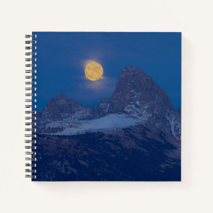 Full Moon Rising   Grand Teton Driggs, Idaho Notebook