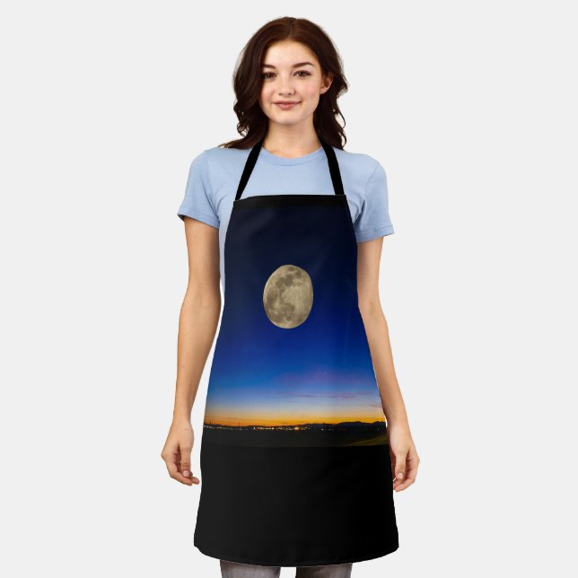 Full Moon Rising Over Sunset Apron (Worn)