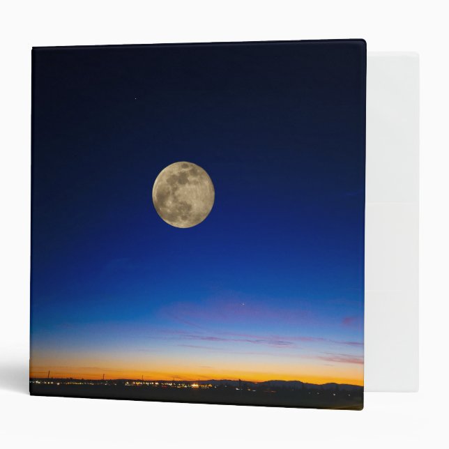 Full Moon Rising Over Sunset Binder (Front/Inside)