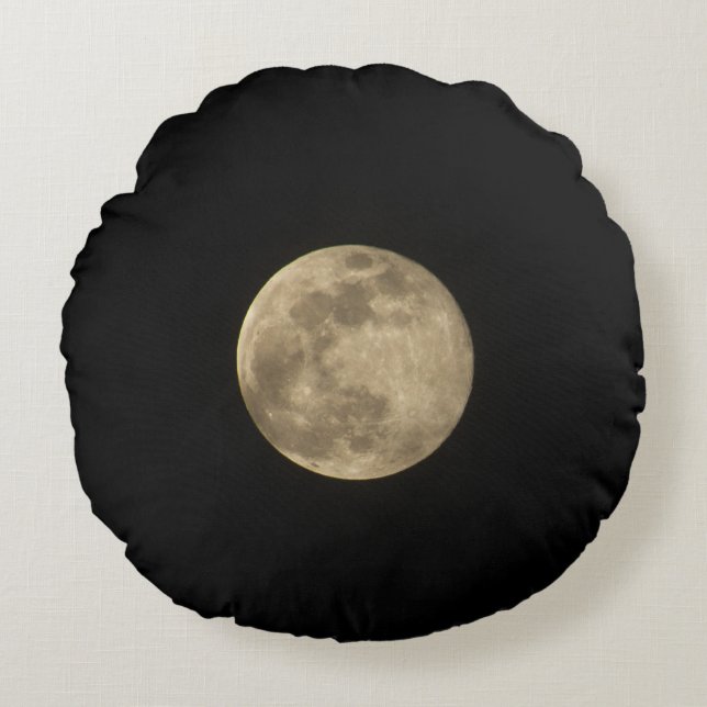 Full Moon  Round Pillow (Front)