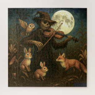 Full Moon Scarecrow Serenade Jigsaw Puzzle
