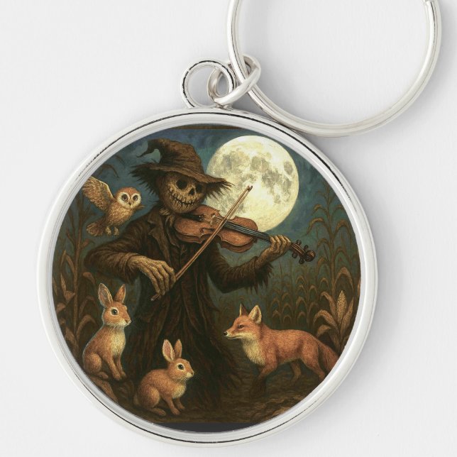 Full Moon Scarecrow Serenade Keychain (Front)