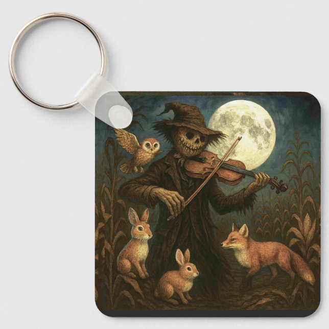 Full Moon Scarecrow Serenade Keychain (Front)
