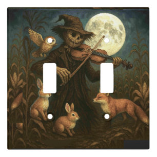 Full Moon Scarecrow Serenade Light Switch Cover
