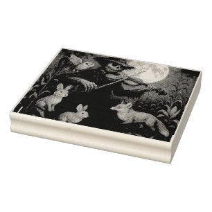 Full Moon Scarecrow Serenade Rubber Stamp