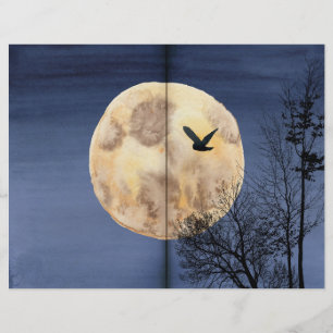 Full Moon Scrapbook Paper