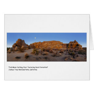 "Full Moon Setting Over Teetering Rock Formation"