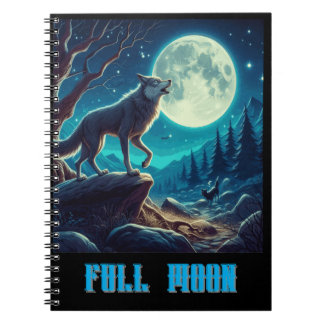 full moon spiral notebook
