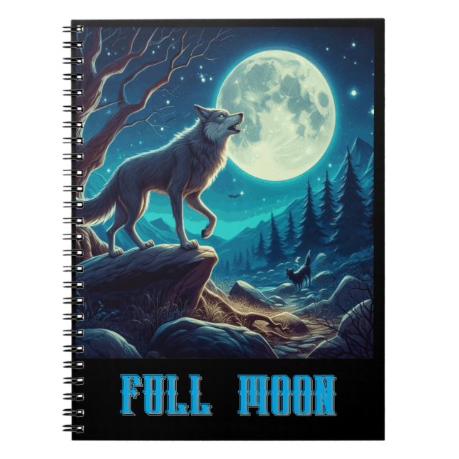full moon spiral notebook (Front)