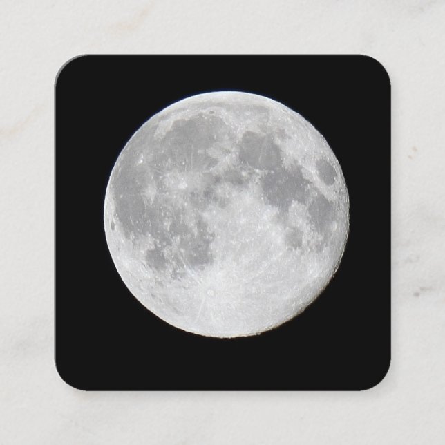 Full Moon Square Business Card (Front)