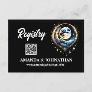 Full moon starry night luna celestial 3.5x5 enclosure card