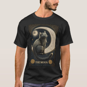 Full Moon Tarot Card, Cat Tarot Card Mom of Cats G T-Shirt