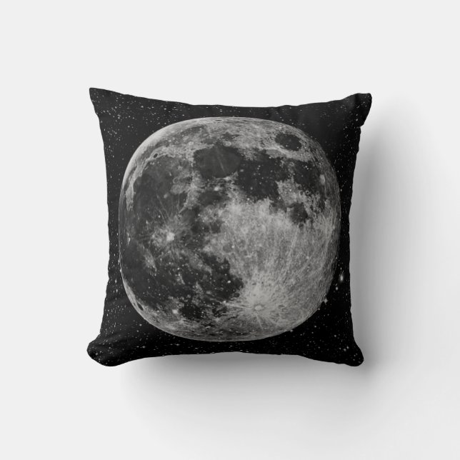 Full Moon Throw Pillow (Front)