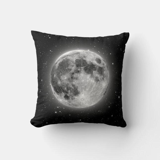 Full Moon Throw Pillow (Front)