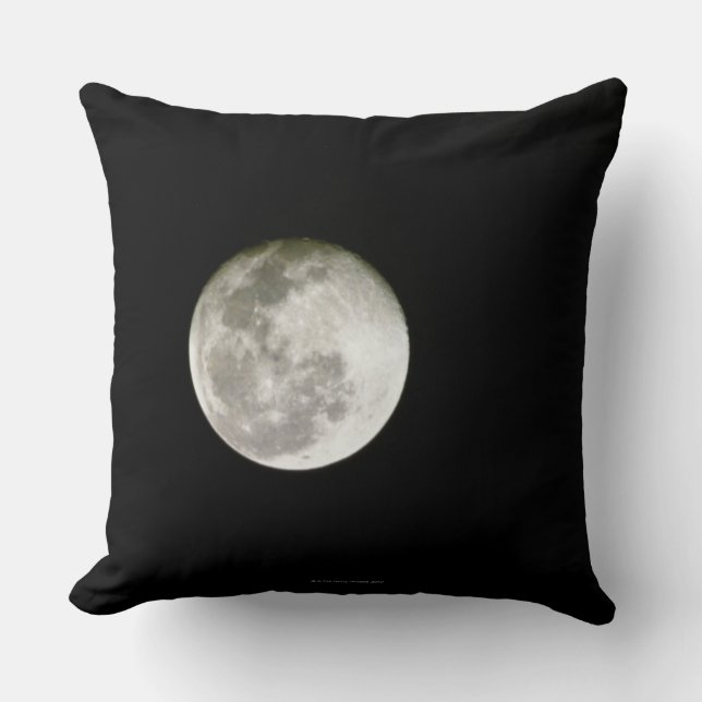 Full Moon Throw Pillow (Front)