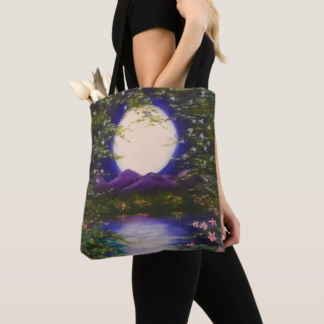 Full Moon Tote Bag (Close Up)