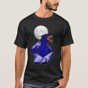 Full moon transforms wild wolf scary jungle world T-Shirt