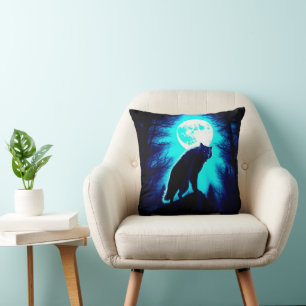 FULL MOON WEREWOLF THROW PILLOW