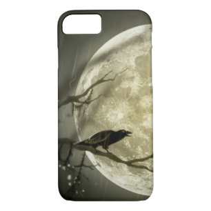 Full Moon with a Raven Case-Mate iPhone Case