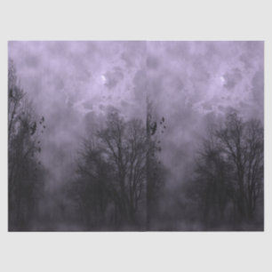 Full Moon With Ravens Purple Mist Tissue Paper