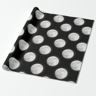 full moon wrapping paper
