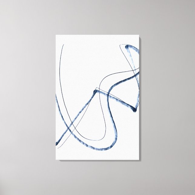 Full Motion, Minimalist Abstract Line Art Canva Canvas Print (Front)