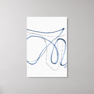 Full Motion, Minimalist Abstract Line Art Canva Canvas Print