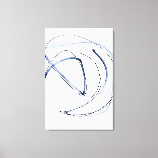 Full Motion, Minimalist Abstract Line Art Canva Canvas Print (Front)