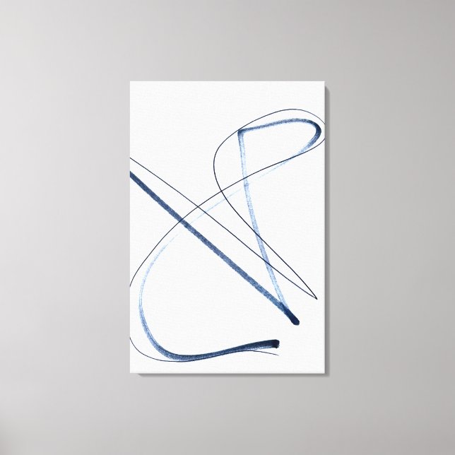 Full Motion, Minimalist Abstract Line Art Canva Canvas Print (Front)