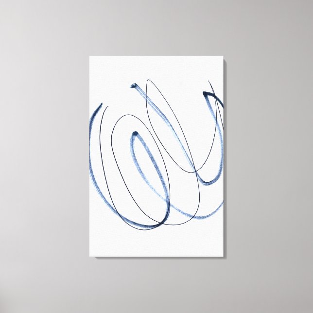 Full Motion, Minimalist Abstract Line Art Canva Canvas Print (Front)