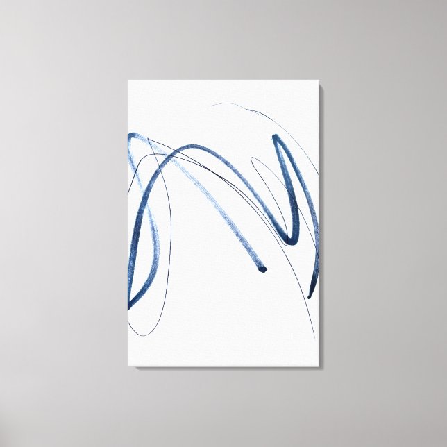 Full Motion, Minimalist Abstract Line Art Canva Canvas Print (Front)