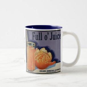 Full O Juice Oranges Two-Tone Coffee Mug