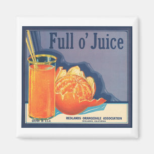 Full O Juice Vintage Crate Label Magnet