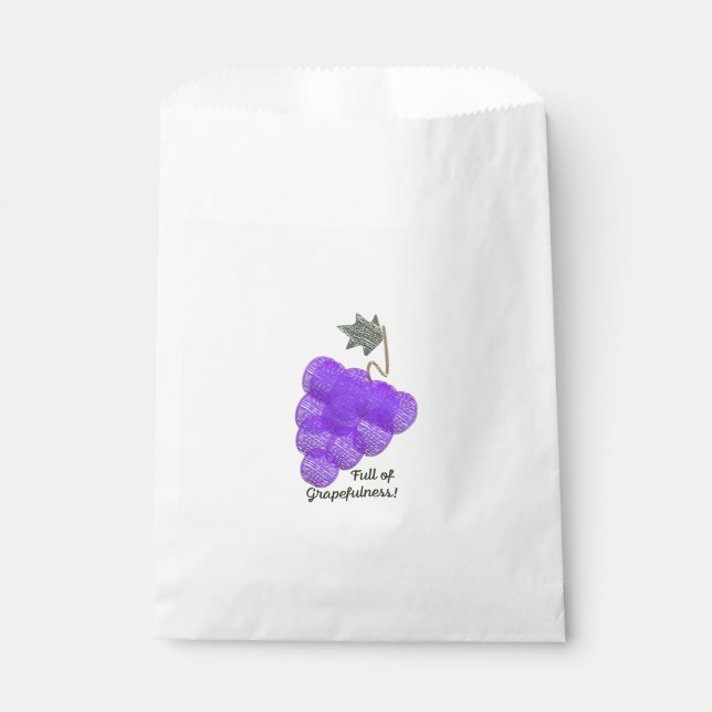 Full of Grapefulness Grapes Favour Bag (Front)
