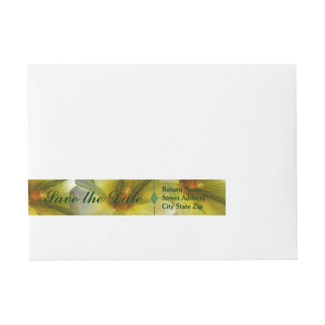 Full of Happiness Save the Date Wraparound Address Label (Front)