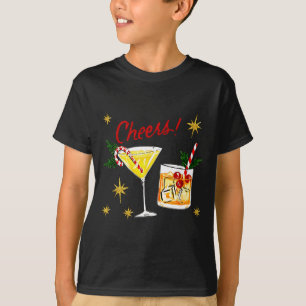 Full Of Holiday Srit Cheers Martini Christmas Drin T-Shirt