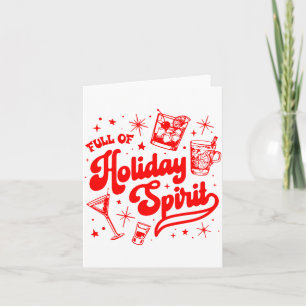 Full Of Holiday Srit Christmas Drinking Retro Tail Card