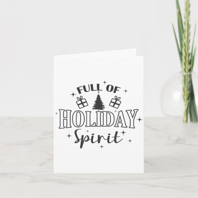 Full Of Holiday Srit Christmas Holiday  Card (Front)