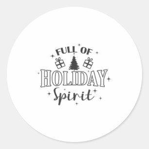 Full Of Holiday Srit Christmas Holiday Classic Round Sticker