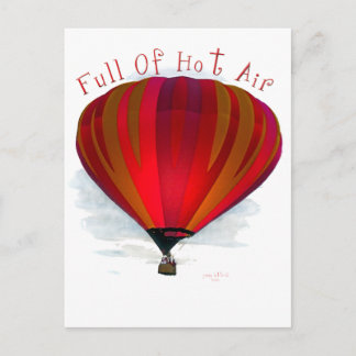 Full of Hot Air - Balloon Products Postcard