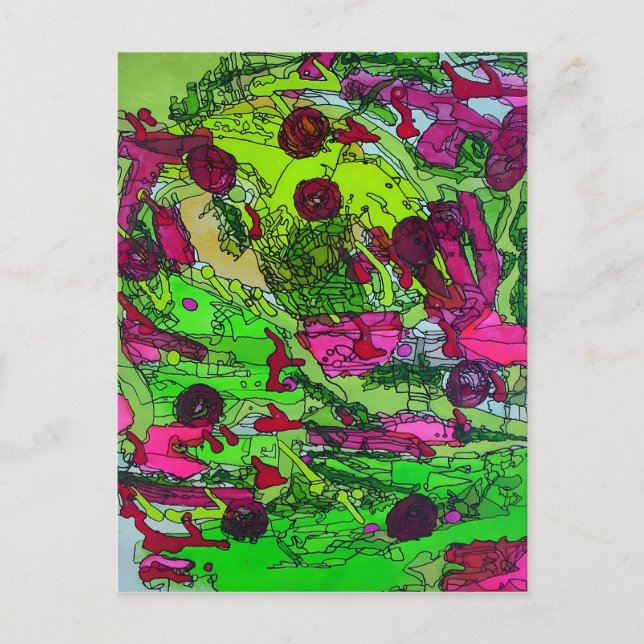 Full of Myself Marie Gauge Abstract Fine Art Postcard (Front)