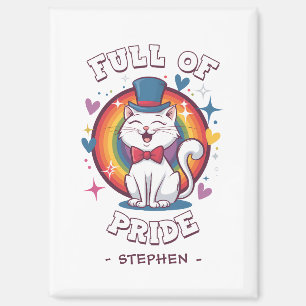 Full of Pride LGBTQ Cat Pride Magnet