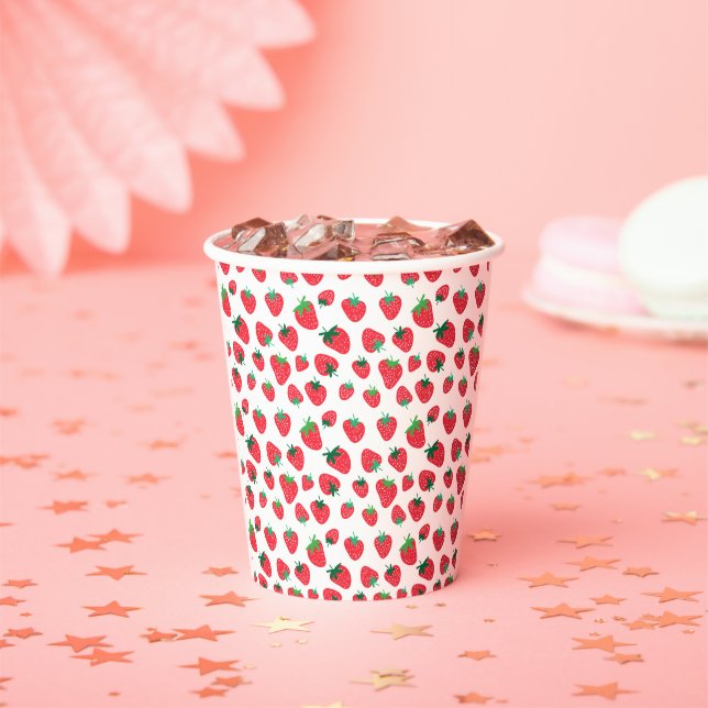 Full of Strawberries Paper Cups (Insitu)