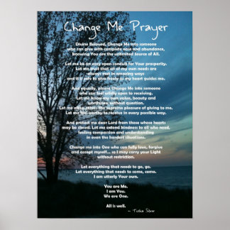 Full on Change Me Prayer Poster