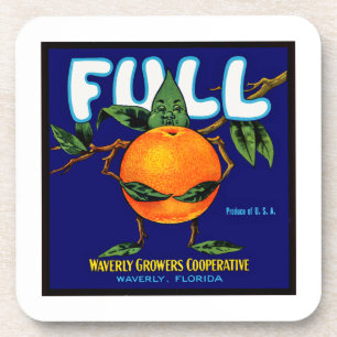 Full - Orange Crate Label Coaster