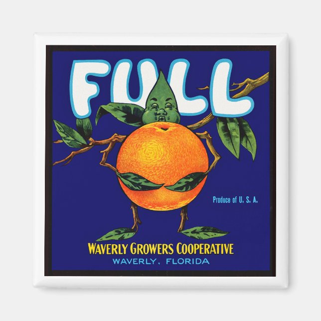 Full - Orange Crate Label Magnet (Front)