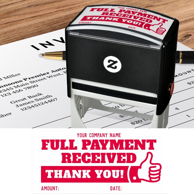 Full Payment Received Business Invoice Self-inking Stamp (Creator Uploaded)