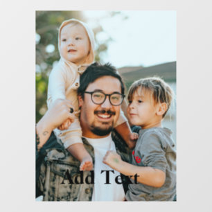 Full Photo and Text Personalized Window Cling